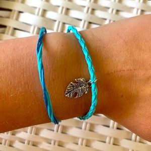 Blue adjustable bracelets